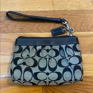 Black Coach wristlet wallet